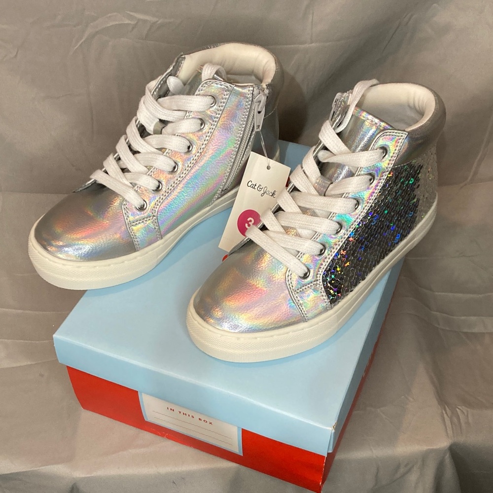 Cat & Jack Holographic Kids Sneakers